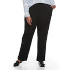 Plus Size Croft & Barrow&reg; Pull-on Knit Leisure Pants, Women's, Size: 2xl, Black