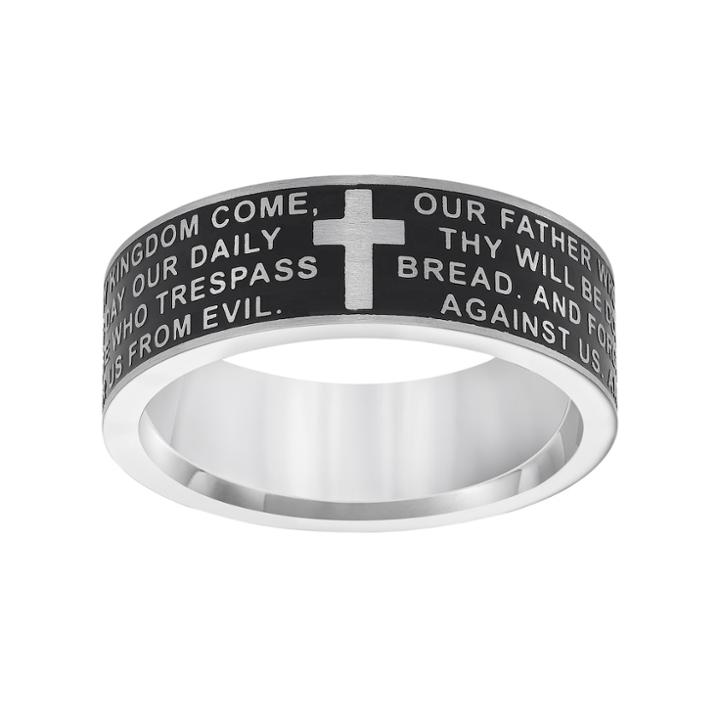 Lovemark Stainless Steel Lord's Prayer Band, Men's, Size: 10, Grey