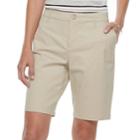 Petite Croft & Barrow&reg; Twill Bermuda Shorts, Women's, Size: 12 Petite, Lt Beige