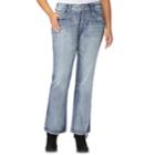 Juniors' Plus Size Wallflower Luscious Embellished Curvy Bootcut Jeans, Teens, Size: 22, Grey