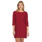 Women's Izod Boatneck Shift Dress, Size: Large, Red