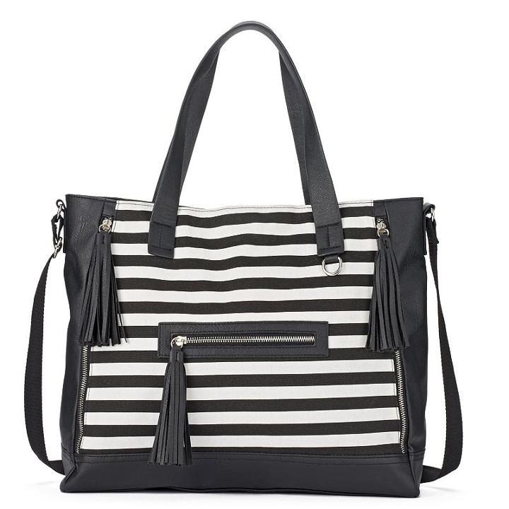 Candie's&reg; Rowan Printed Tassel Tote, Women's, Black