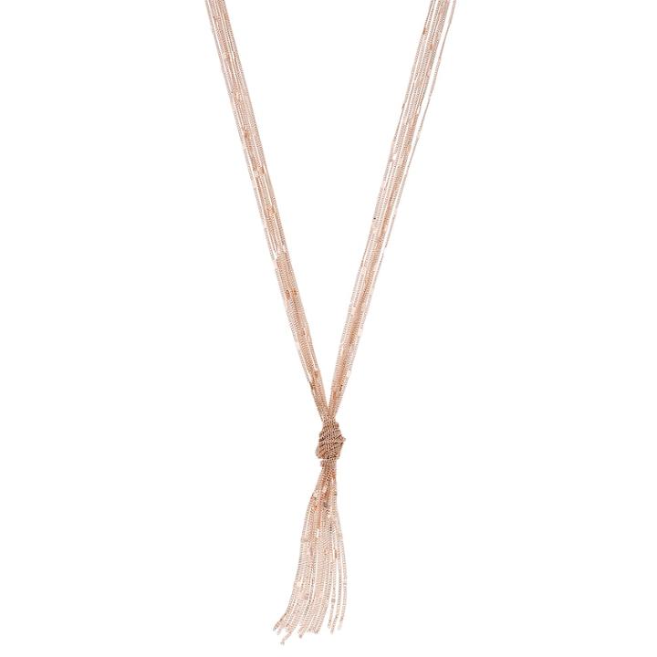 Multistrand Lariat Tassel Necklace, Women's, Light Pink