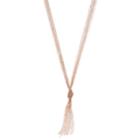 Multistrand Lariat Tassel Necklace, Women's, Light Pink