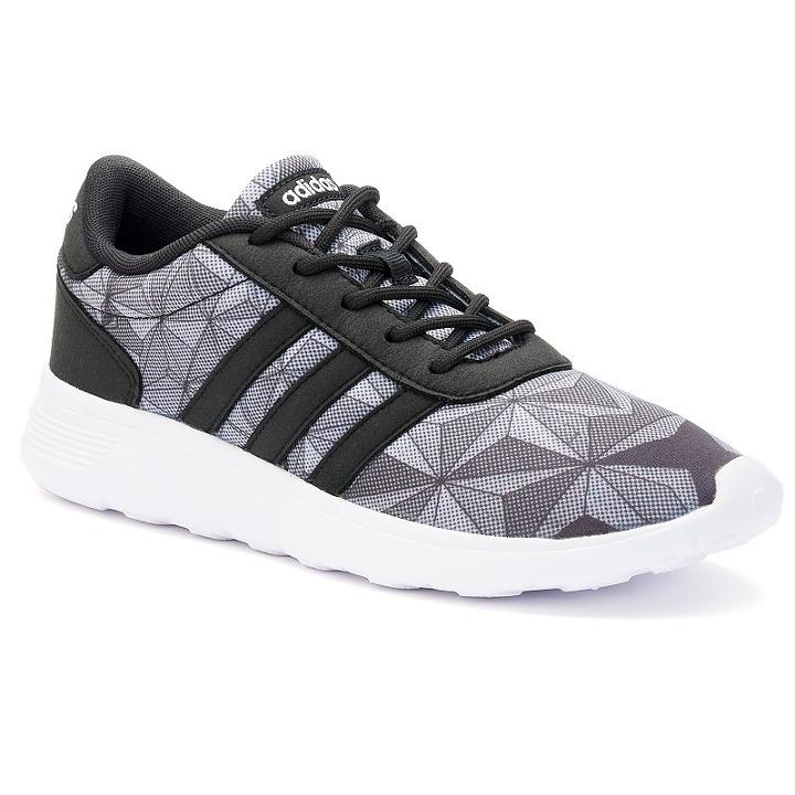 Adidas Neo Couldfoam Lite Racer Women's Print Shoes, Size: 6, Black