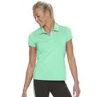 Women's Fila Sport&reg; Laser Cut Short Sleeve Polo, Size: Medium, Turquoise/blue (turq/aqua)