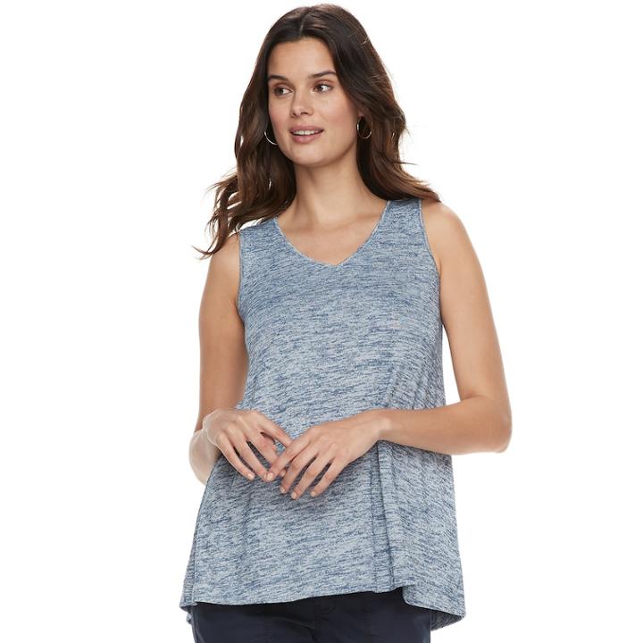 Women's Sonoma Goods For Life&trade; V-neck Tank, Size: Medium, Dark Blue