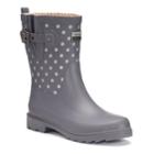 Chooka Flash Dot Women's Reflective Waterproof Rain Boots, Size: 7, Grey (charcoal)