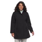 Plus Size Weathercast Hooded Soft Shell Jacket, Women's, Size: 2xl, Black