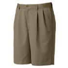 Haggar Cool 18 Pleated Microfiber Shorts - Men, Size: 40, Yellow