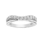 Simply Vera Vera Wang 14k White Gold 1/2 Carat T.w. Diamond Contour Wedding Ring, Women's, Size: 7