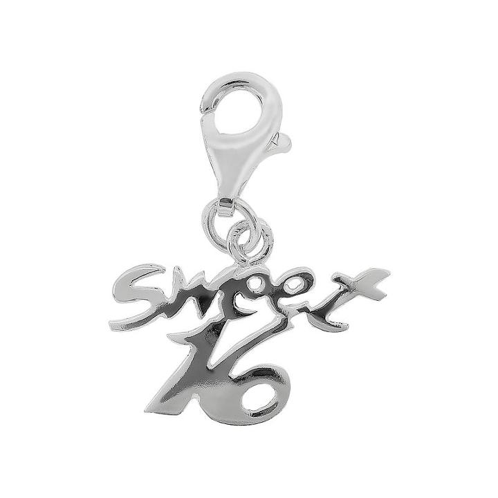 Personal Charm Sterling Silver Sweet 16 Charm, Women's, Grey