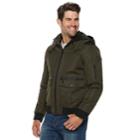 Men's Urban Republic Ballistic Hooded Bomber Jacket, Size: Medium, Dark Green