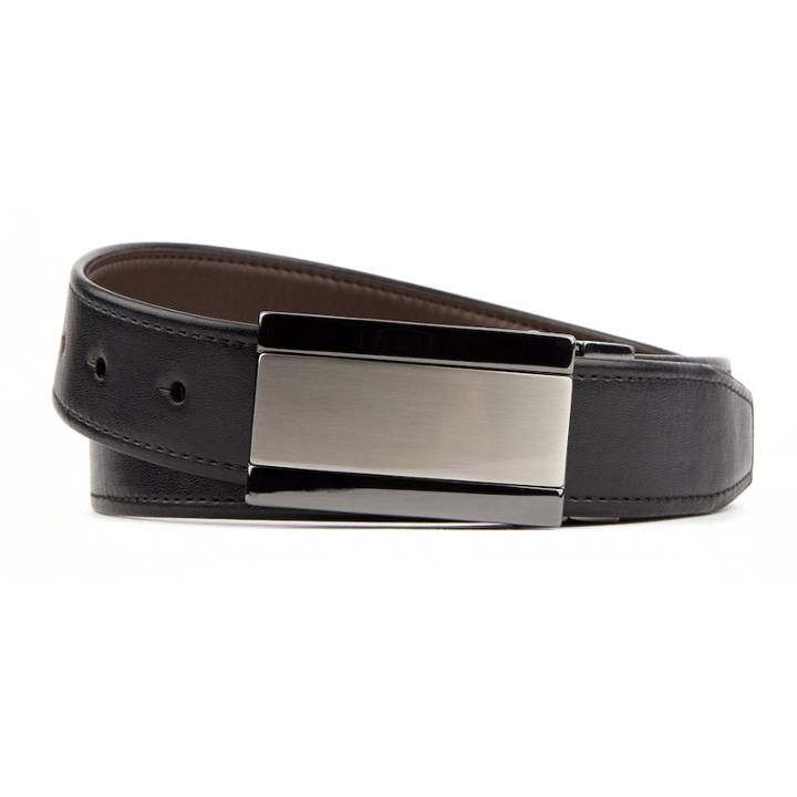 Men's Van Heusen Reversible Two-tone Plaque-buckle Modern Flex Stretch Belt, Size: Small, Black
