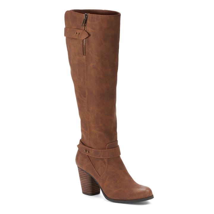Madden Nyc Deny Women's High Heel Boots, Size: Medium (6.5), Red Overfl