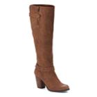 Madden Nyc Deny Women's High Heel Boots, Size: Medium (6.5), Red Overfl
