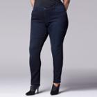 Plus Size Simply Vera Vera Wang Skinny Jeans, Women's, Size: 18 W, Dark Green