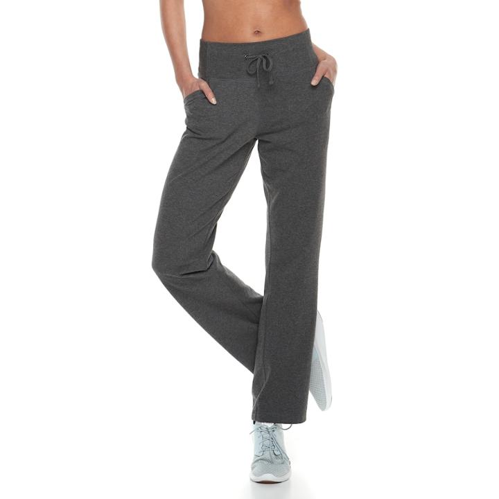 Petite Tek Gear&reg; Patch Pocket Sweatpants, Women's, Size: Pxl Short, Dark Grey