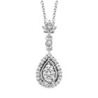 Simply Vera Vera Wang Sterling Silver 1/7-ct. T.w. Diamond Pendant, Women's, White