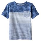 Boys 4-7x Sonoma Goods For Life&trade; Patterned Short Sleeve Tee, Boy's, Size: 7x, Blue (navy)