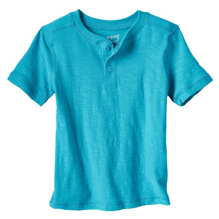 Boys 4-10 Jumping Beans&reg; Slubbed Henley, Boy's, Size: 4, Turquoise/blue (turq/aqua)