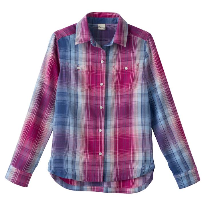 Girls 7-16 Mudd&reg; Curved Hem Plaid Button-down Shirt, Size: 10, Blue (navy)