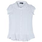 Girls 4-16 Chaps School Uniform Cami & Blouse Set, Size: 6x, White