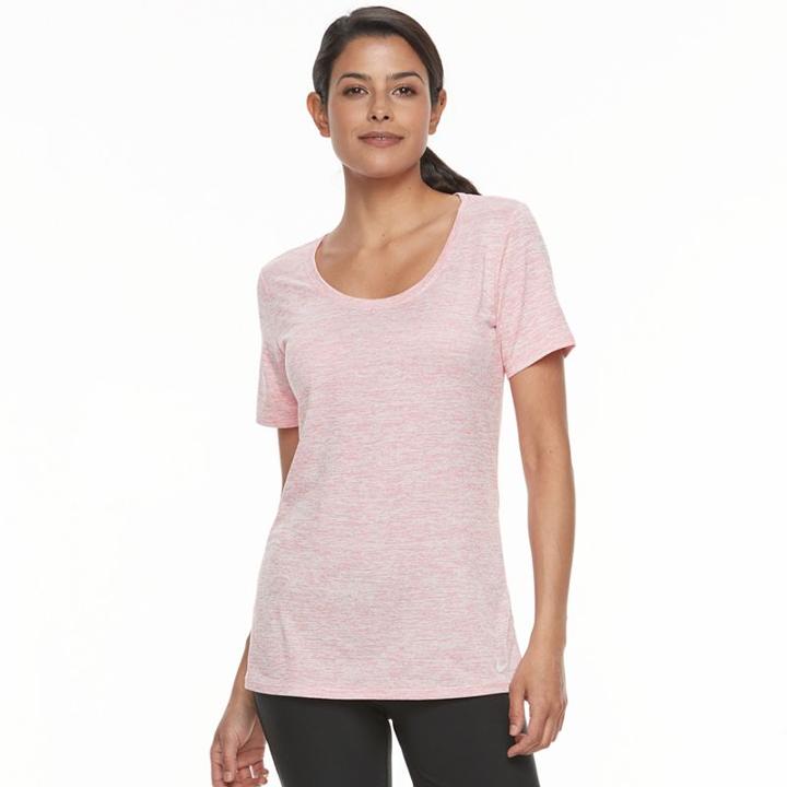 Women's Nike Dry Training Short Sleeve Tee, Size: Medium, Med Red