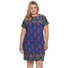 Plus Size Suite 7 Paisley Shift Dress, Women's, Size: 14 W, Blue Teal