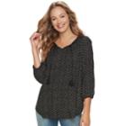 Women's Sonoma Goods For Life&trade; Crinkle Smocked Tunic, Size: Small, Black