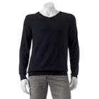 Big & Tall Croft & Barrow&reg; Classic-fit 12gg V-neck Sweater, Men's, Size: 4xb, Black