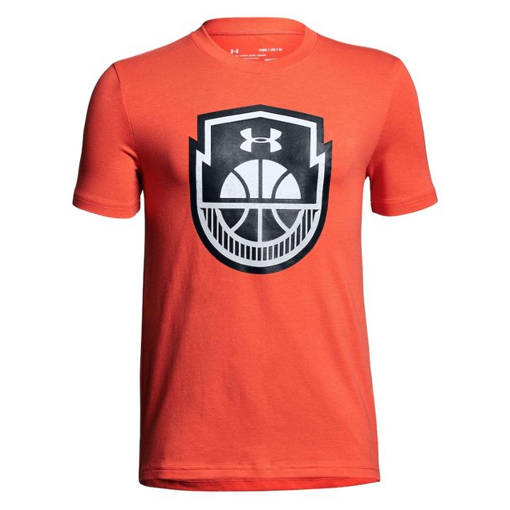 Boys 8-20 Under Armour Basketball Icon Tee, Size: Large, Orange