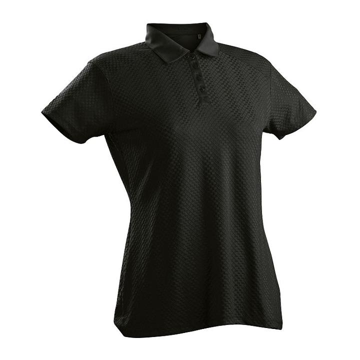 Women's Nancy Lopez Grace Short Sleeve Golf Polo, Size: Large, Black