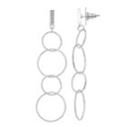 Lc Lauren Conrad Interlocking Hoop Nickel Free Drop Earrings, Women's, Silver