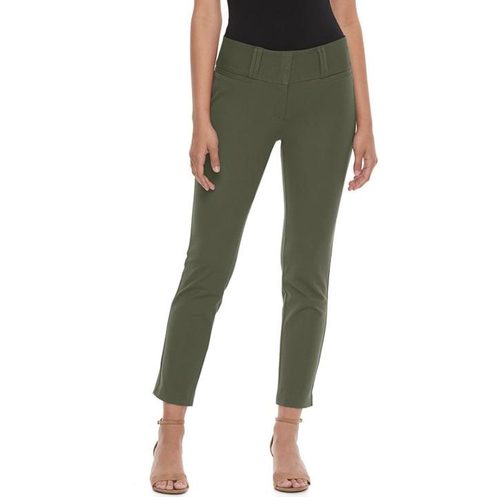 Juniors' Candie's&reg; Marilyn Straight Leg Ankle Pants, Girl's, Size: 5, Green