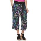 Juniors' Jolie Vie Floral Wide-leg Crop Pants, Girl's, Size: Xl, Ovrfl Oth