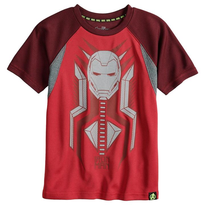 Boys 4-10 Marvel Hero Elite Series Avengers Infinity Wars Collection For Kohl's Iron Man Active Tee, Size: 5, Brt Red