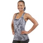 Women's Balance Collection Avery Tie-dyed Racerback Tank Top, Size: Large, Light Grey