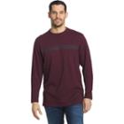 Men's Arrow Classic-fit Chest-striped Mock-layer Crewneck Sweatshirt, Size: Large, Drk Purple