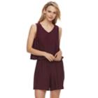 Women's Apt. 9&reg; Popover Romper, Size: Medium, Dark Red