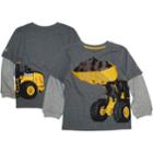 Boys 4-7 John Deere Mock Layer Front & Back Graphic Tee, Size: 6, Med Grey