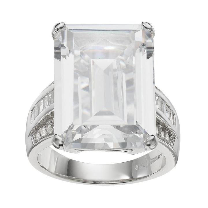 Sophie Miller Cubic Zirconia Sterling Silver Ring, Women's, Size: 6, White