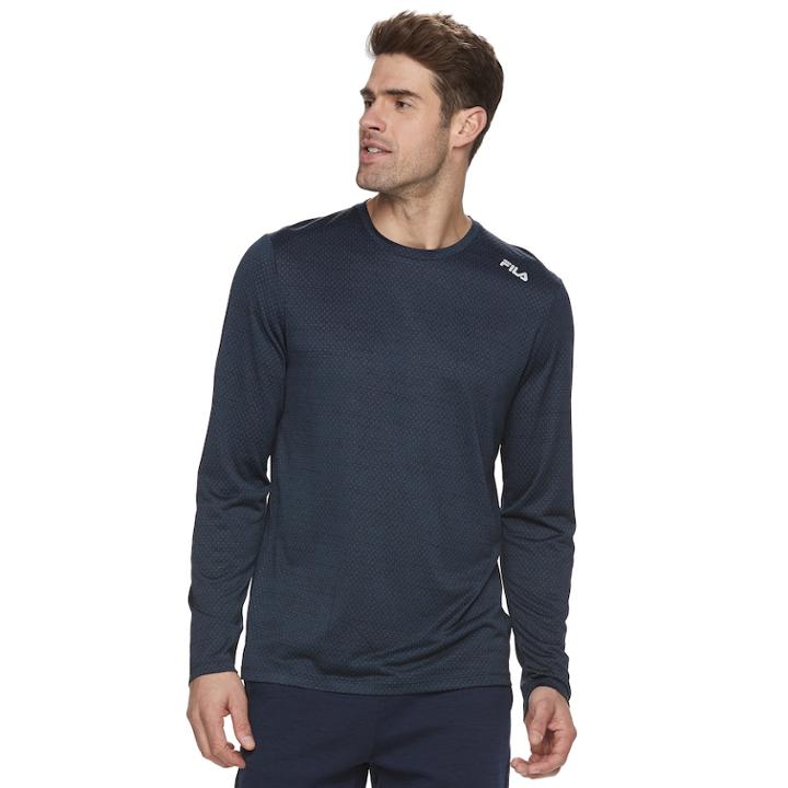 Men's Fila Sport Space-dyed Tee, Size: Large, Dark Blue