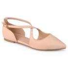 Journee Collection Malina Women's D'orsay Flats, Size: 7.5, Pink