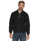 Men's Marc Anthony Slim-fit Suede Bomber Jacket, Size: Medium, Black