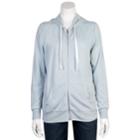 Juniors' Plus Size Grayson Threads Burnout Zip-up Hoodie, Teens, Size: 1xl, Light Blue