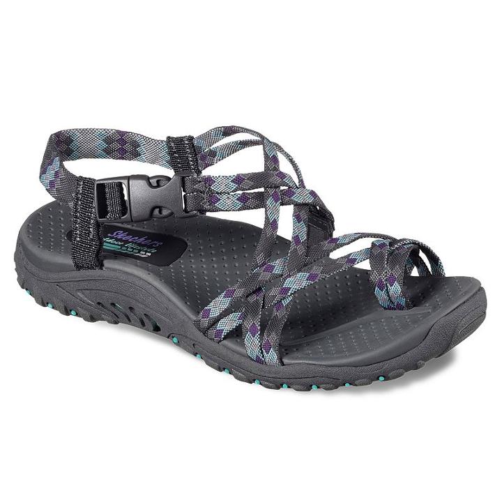 Skechers Reggae Jamrock Women's Sandals, Size: 11, Dark Grey