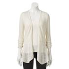Juniors' Candie's&reg; Ruched Peplum Cardigan, Girl's, Size: Xs, White Oth