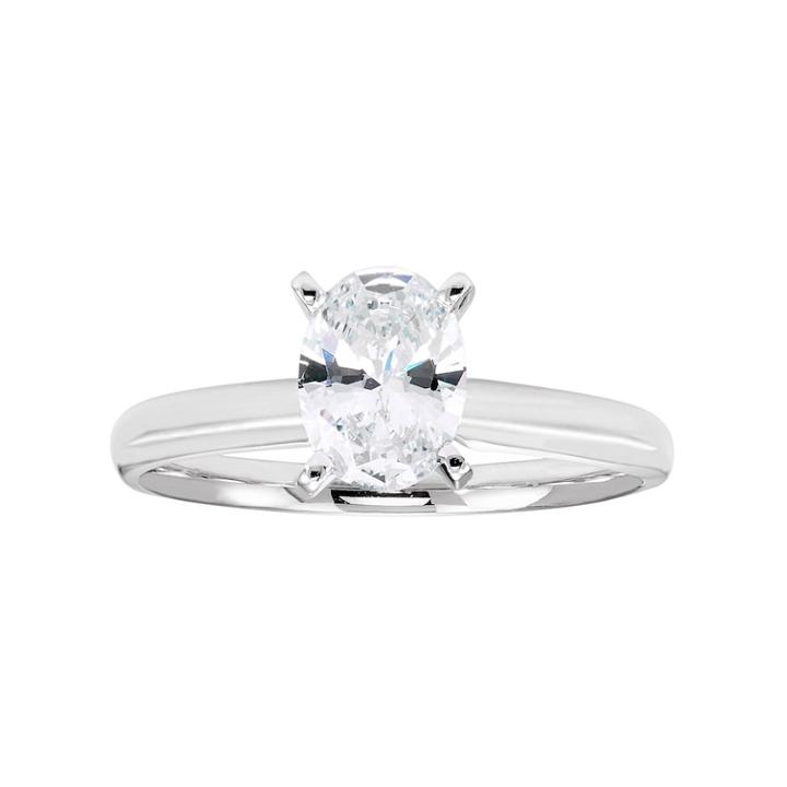 Evergreen Diamonds 1 Carat T.w. Igl Certified Lab-created Diamond Solitaire Engagement Ring, Women's, Size: 7, White