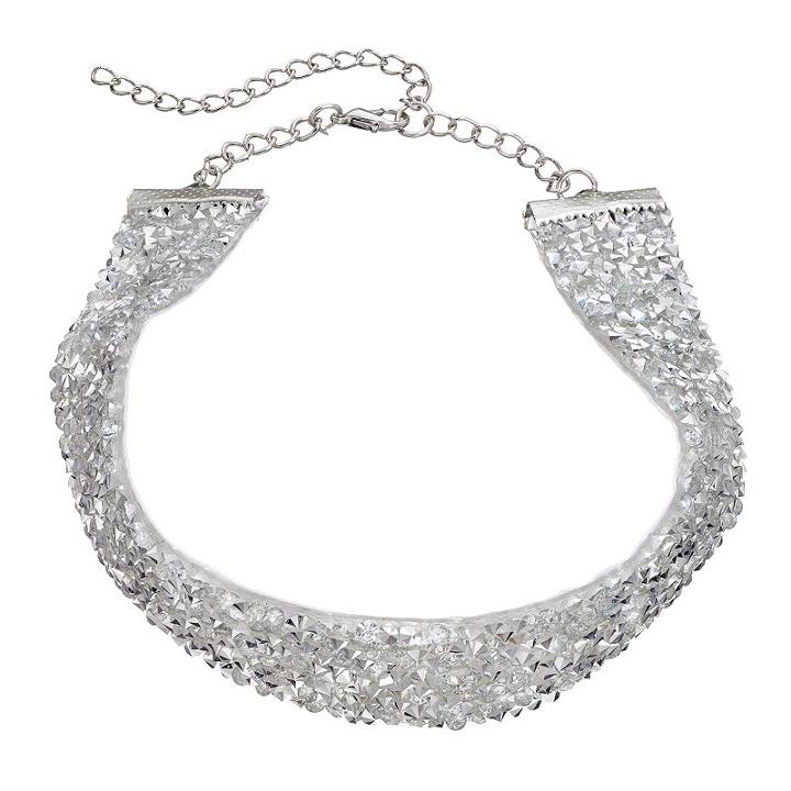 Mudd&reg; Studded Wide Choker Necklace, Teens, Silver